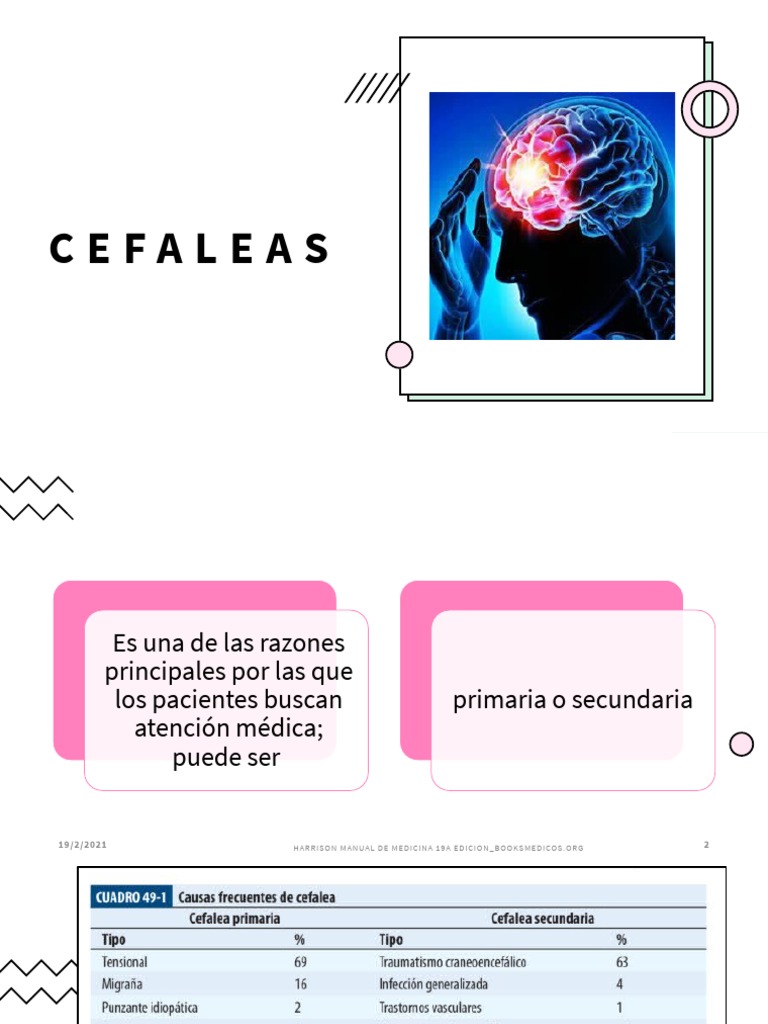 Tipos de Cefaleas y Tratamientos | PDF | Dolor de cabeza | Migraña