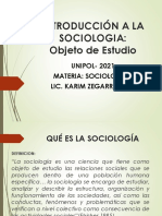 Introducción Sociologia Objeto de Estudio