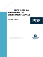 SC Guidelines Investment Advice