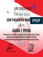 Piagam Juara 1 SD Pa