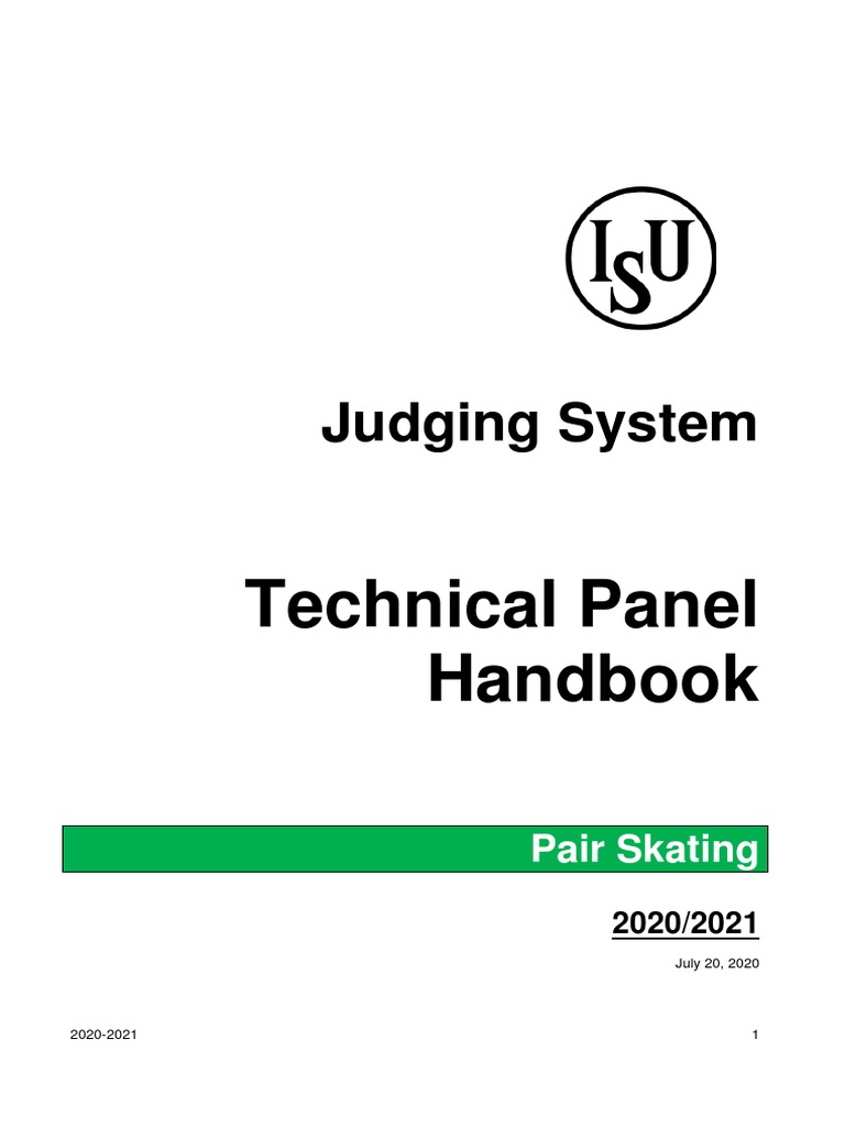 TP Handbook Pair Skating 202021 Final PDF Figure Skating Sports