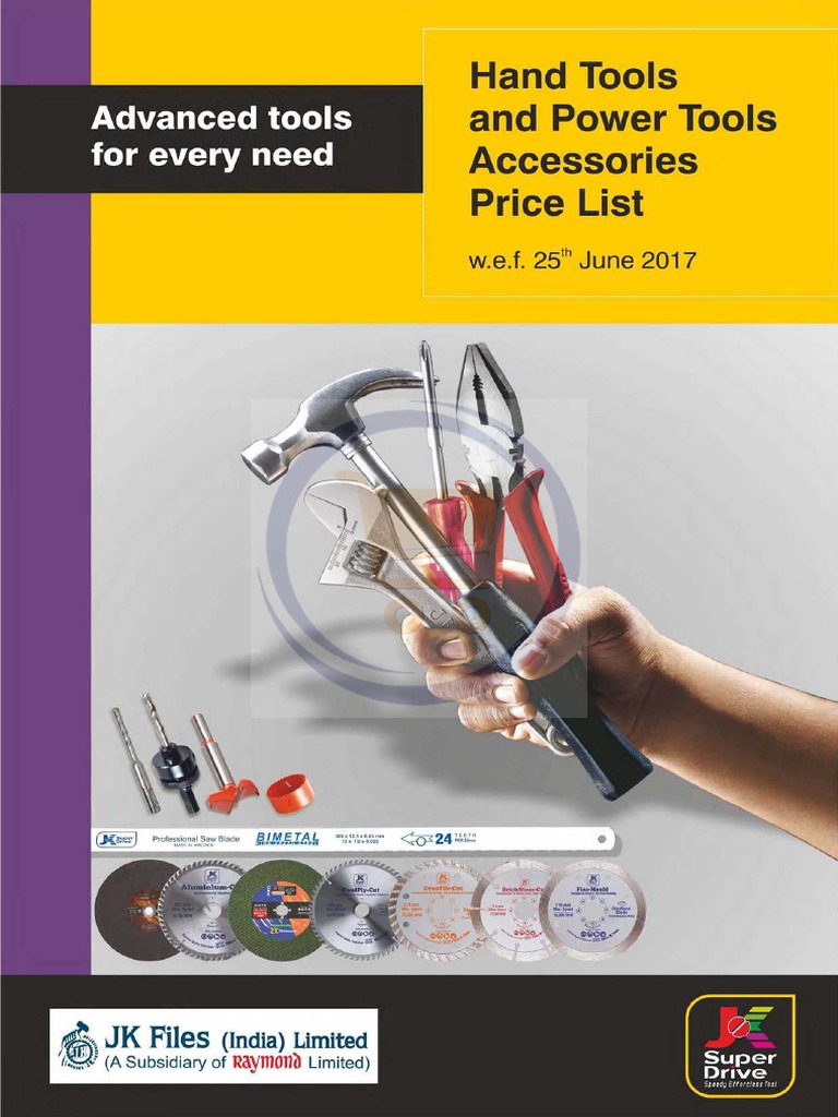 JK Hand Tools Price List 2017 PDF