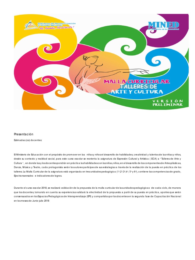 TAC Malla Curricular Artes Plastica y Visuales-1er Component | PDF