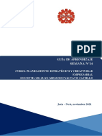 Semana 14 Planeamiento Estratégico y Creatividad Empresarial