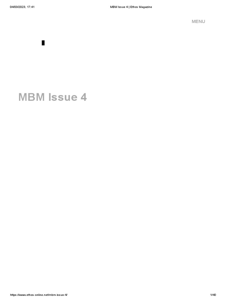 Mbm Issue 4 Ethos Magazine Pdf Pdf Word Press Companies Of The