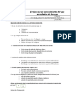 Evaluación de Conocimiento Del Uso Apropiados de Los Epp