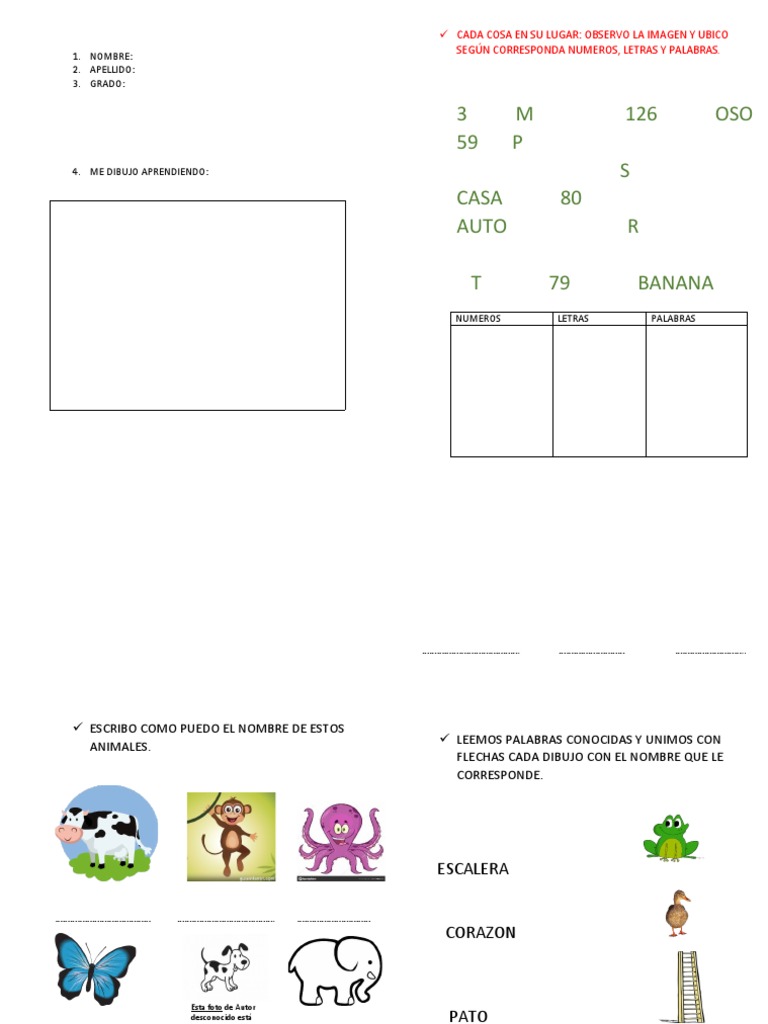Actividades de Alfabetización Infantil | PDF | Voz humana ...