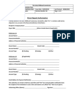 Direct Deposit Authorization Form - Controlled PDF