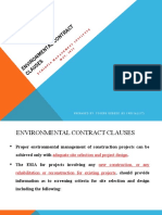 Environmental Contract Clauses