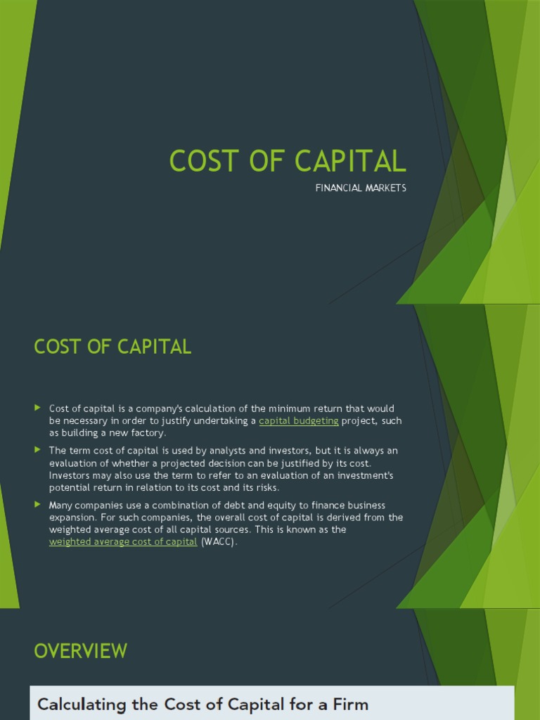 Cost of Capital PDF