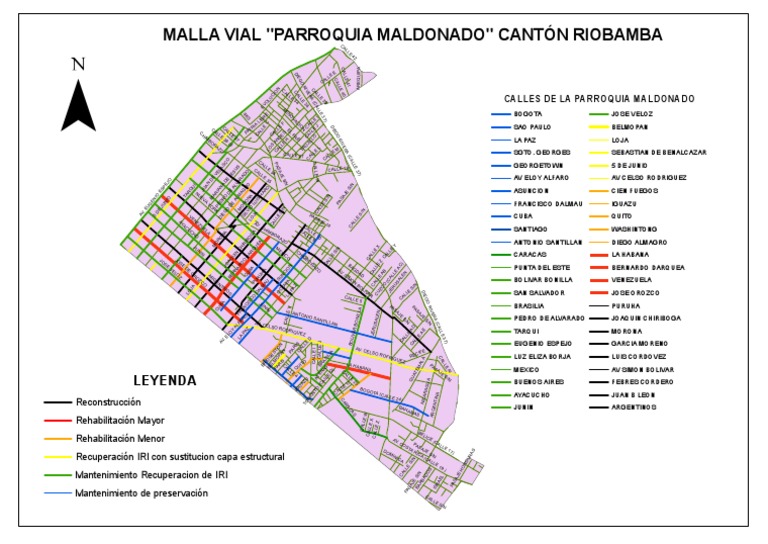Mapa de Parroquias Urbanas Riobamba | PDF