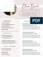 Curriculum Mujer Profesional Moderno y Original Rosa PDF