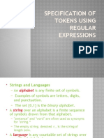 Specification of Tokens Using Regular Expressions