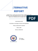 Informe Alternativo sobre la situación de las personas con discapacidad en el Perú (Inglés)