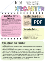 Kindergarten Newsletter 3-10-23
