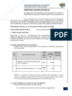 Especificaciones Tecnicas de Madera