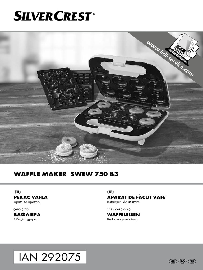 SilverCrest IAN 292075 Waffle Maker PDF PDF