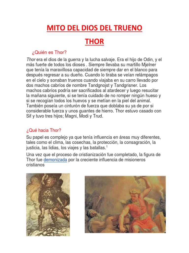 Mito Del Dios Del Trueno PDF | PDF