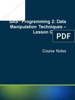 SAS Programming 2 Data Manipulation Techniques - Quizzes PDF