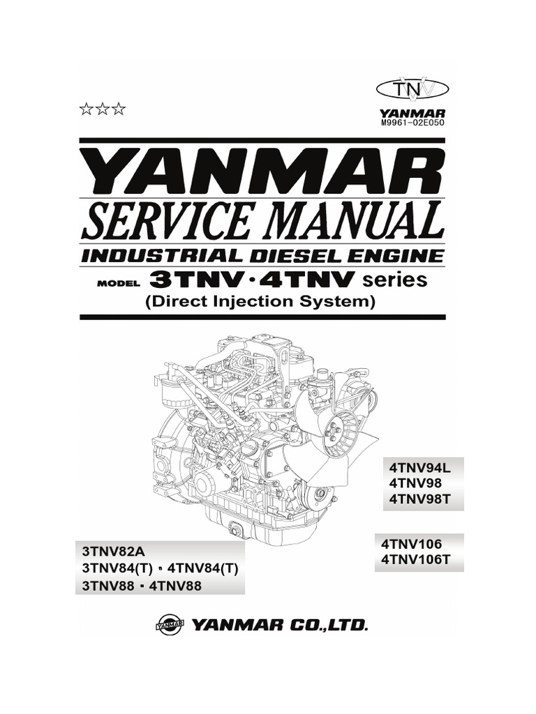 Yanmar 3TNV-4TNV - Parte 1 | PDF | Diesel Engine | Engines
