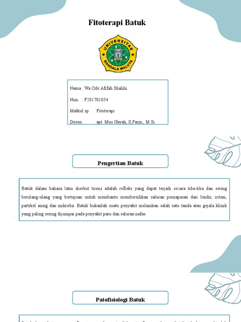 Ppt Batuk Pptx Pdf