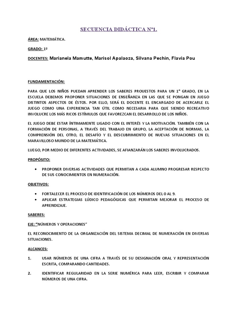 Secuencia Didáctica Pdf Enseñando Evaluación