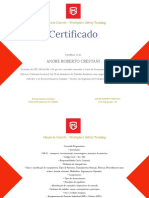 Certificado de Curso de Operador de Paleteira Elétrica