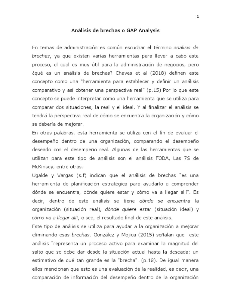 Análisis de Brechas: Herramientas y Pasos | PDF | Planificación ...