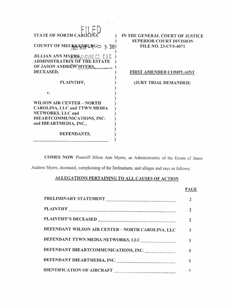 First Amended Complaint Sample