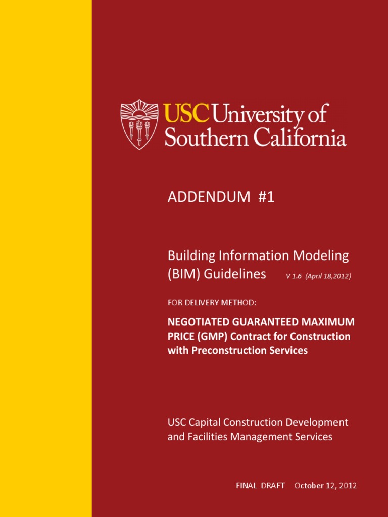 USC - Addendum.GMP - BIM Guidelines.V1.6.rev.10.12.12 | PDF | Building ...