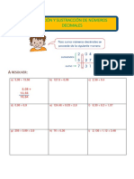 Adicion y Sustraccion de Numeros Decimales PDF