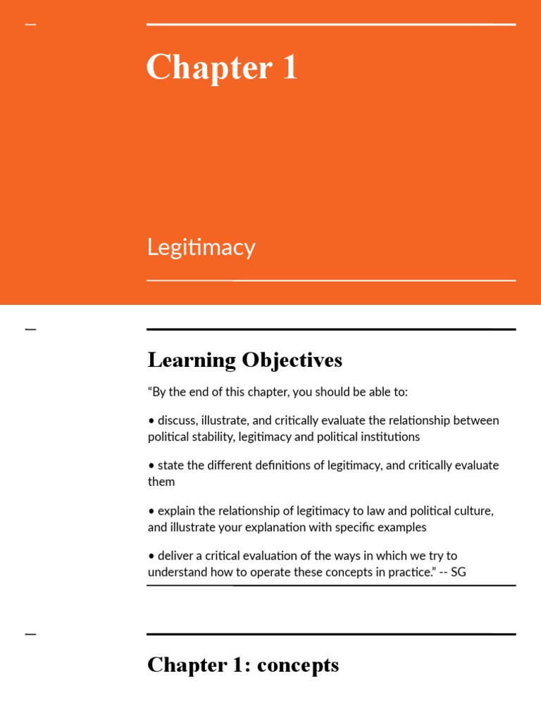Comparative Politics Chapter 1 Lecture 1 | PDF | Legitimacy (Political ...