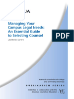 Managing Your Campus Legal Needs An Essential Guide To Selecting Counsel PDF