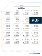 Addition of 3 Four Digit Numbers Worksheet