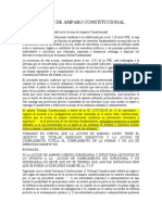 ACCIÓN DE AMPARO CONSTITUCIONAL (Subsidiariedad y Supletoriedad)