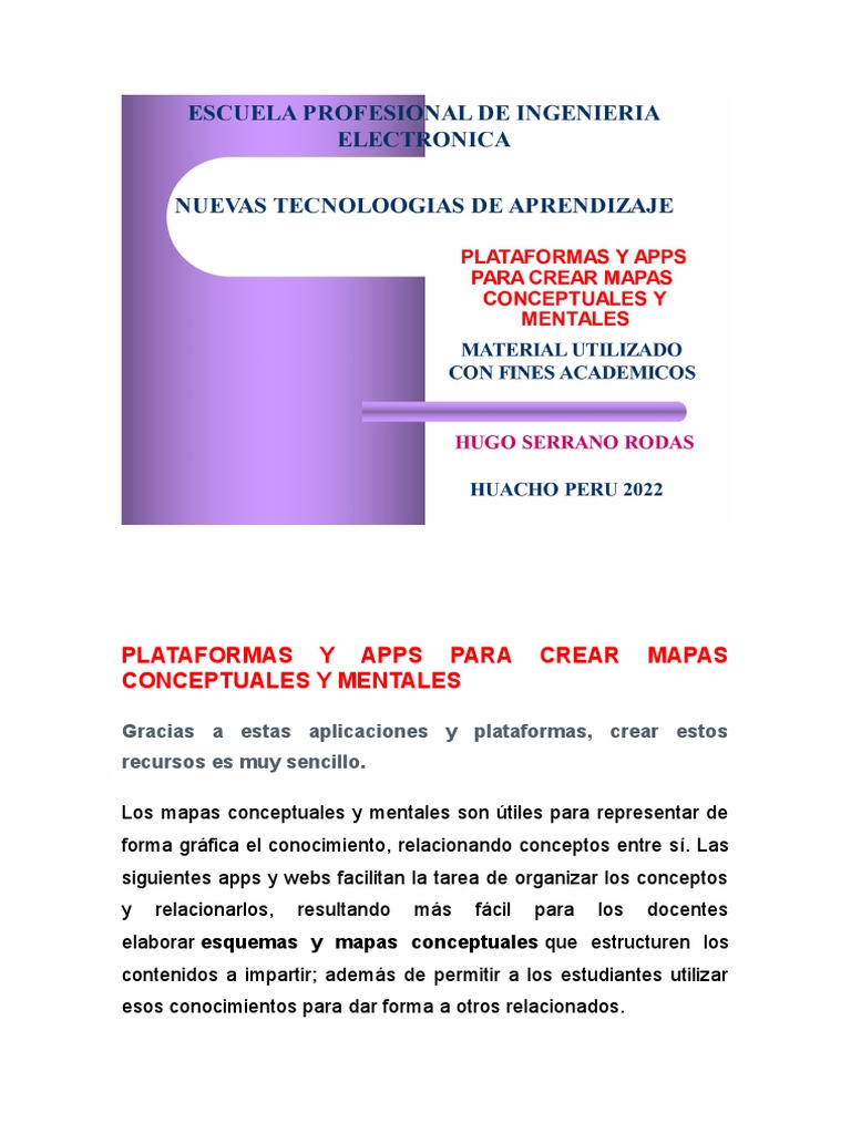 Plataformas y Apps para Crear Mapas Conceptuales y Mentales | PDF ...