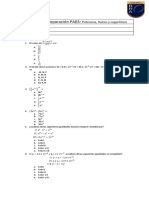 Prueba de Logaritmos, Raices y Potencias PDF