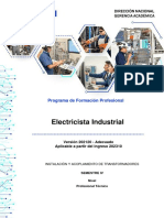 Formación Profesional Electricista Industrial Instalación Transformadores