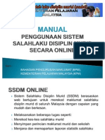 Manual Pengguna Sekolah SSDM SISTEM SALAHLAKU DISIPLIN MURID 