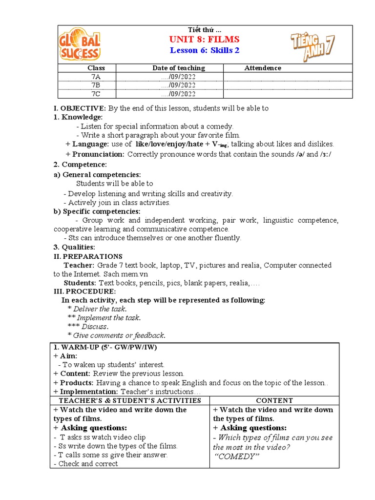 Unit 8 Skills 2 Lop 9