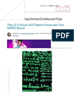 The 31 Critical ACT Math Formulas You MUST Know PDF