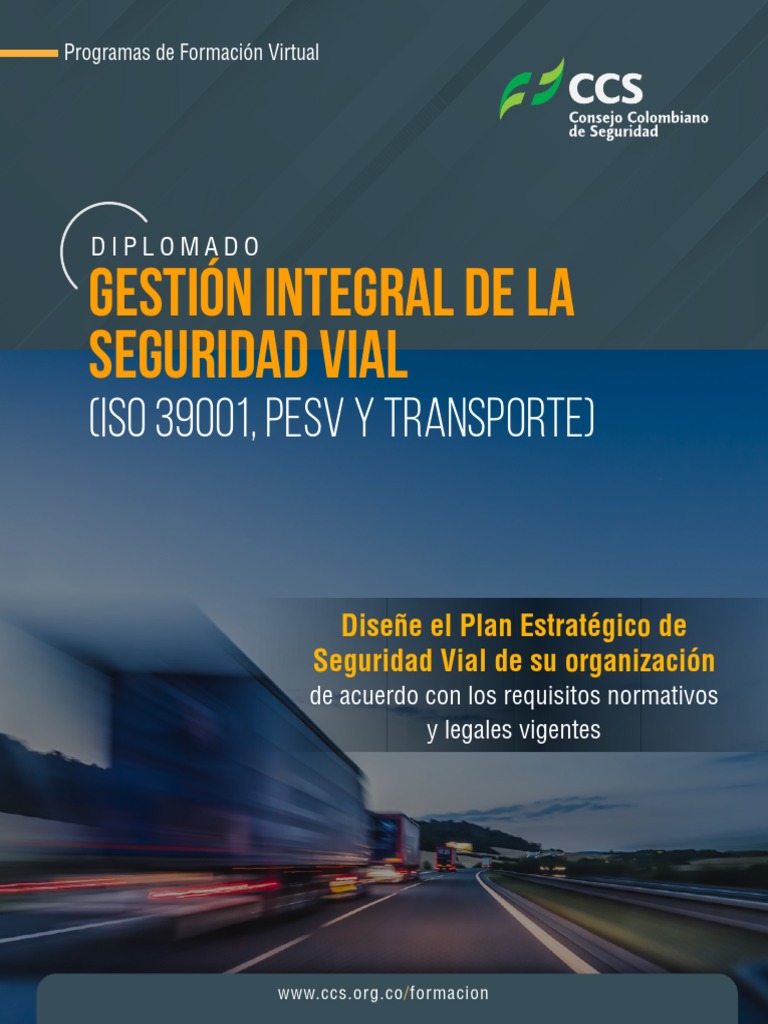 Diplomado en Seguridad Vial ISO 39001 | PDF