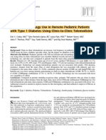 Diabetes Technology Use in Remote Pediatric Patients With Type 1 Diabetes Using Clinic-to-Clinic Telemedicine