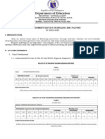 Fronda Integrated School English and Filipino Accomplishment Report