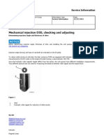 Mechanical injection D5D, checking and adjusting