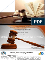 Métodos de Interpretación del Derecho y la Norma