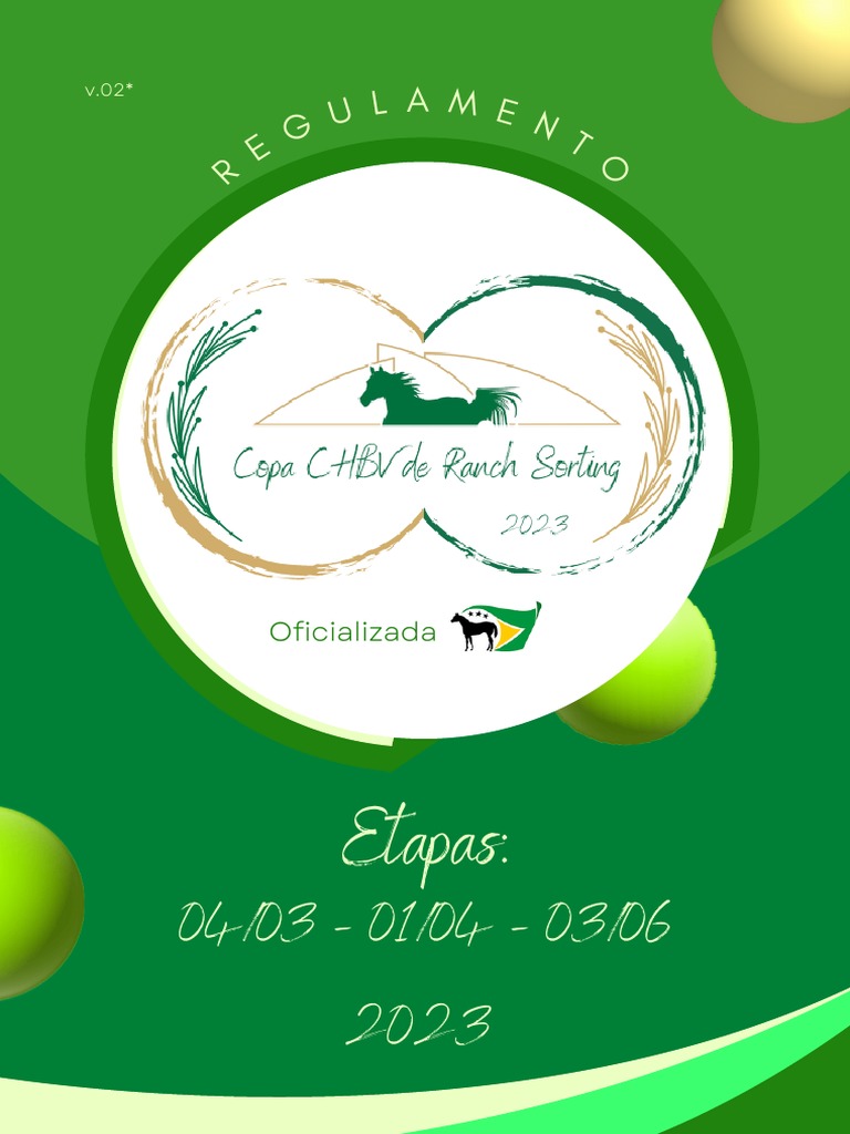 Regulamento 1ª Copa CHBV de Ranch Sorting | PDF | Juiz | Cavalos