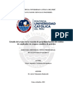 Castañeda Estremadoyro Alvaro Estudio Avance Reaccion PDF