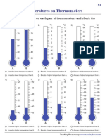 Comparing Temperatures on Thermometers