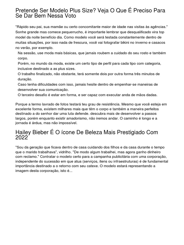 7 Dicas Com Como Se Tornar Modelo Dentro de 2021quzxg PDF PDF